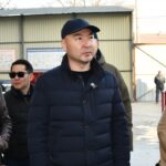 Head of the Presidential Property Management Department Kanybek Tumanbaev inspected the 16-story building at KNU