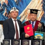 Dogdurbek Chontoev presented Nobel Prize laureate Mo Yan with the diploma of «Honorary Professor of the Kyrgyz National University»