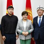 Догдурбек Чонтоев Коркыт ата атындагы Кызылордо университетинин ректору Бейбиткуль Каримованы кабыл алды