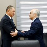 КУУнун ректору Догдурбек Чонтоев Франциянын Кыргызстандагы Элчиси Николя Файды кабыл алды