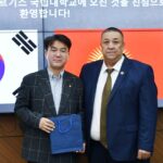 Биринчи проректор Алайбек Шамшиев Түштүк Кореянын Ханбат университетинен келген өкүлдөр менен жолугушту
